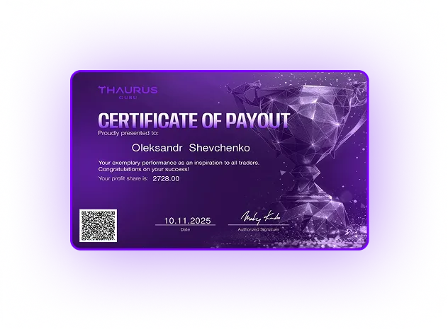 ThaurusGuru payout certificate